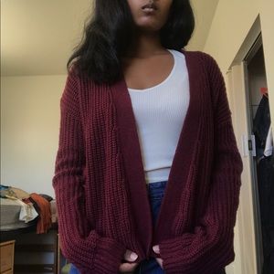 Zumiez Maroon Cardigan